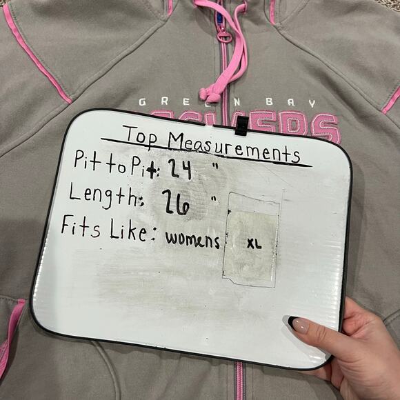 Vintage 90s y2k womens Reebok NFL Green Bay Packers Football Full Zip Sweatshirt - Picture 7 of 7